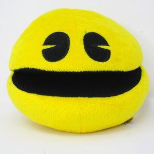 Bandai Namco Pac-Man 7"  Plush Round Yellow Stuffed Pac-Man Toy TAG
